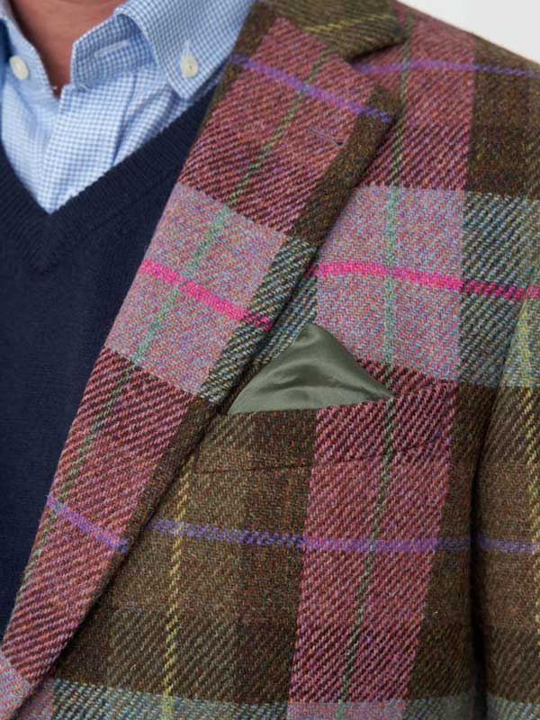 Harris Tweed Jacket "London" In Tartan Check