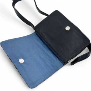 Harris Tweed Quilt Shoulder Bag In Blue