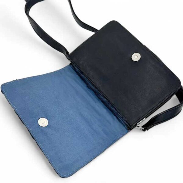 Harris Tweed Quilt Shoulder Bag In Blue