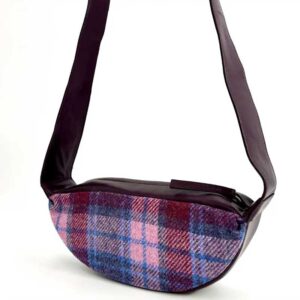 Harris Tweed Sling Bag In Pastel Pink