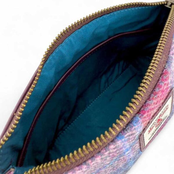 Harris Tweed Cosmetic Bag In Pastel Pink