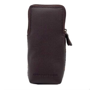 Harris Tweed Double Glasses Sleeve in Blue/Brown Check