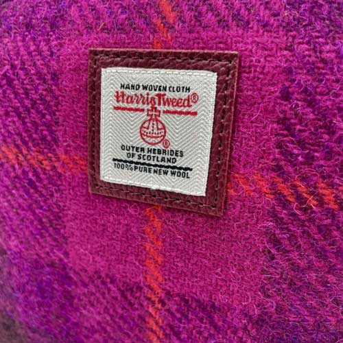 Harris Tweed Cosmetic Bag In Purple Check