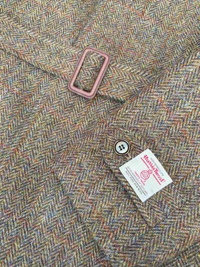Harris Tweed Overjas Raglan, Brown