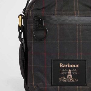 Barbour Field Wax Crossbody Bag Dark Classic Tartan
