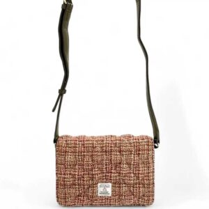 Harris Tweed Quilt Shoulder Bag In Maple