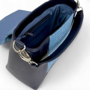 Harris Tweed Highland Messenger Bag In Sky Blue