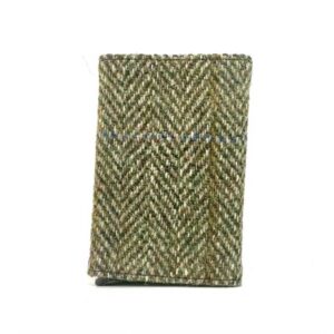 Harris Tweed Pop Up Card Holder In Country Green