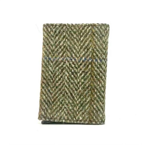 Harris Tweed Pop Up Card Holder In Country Green