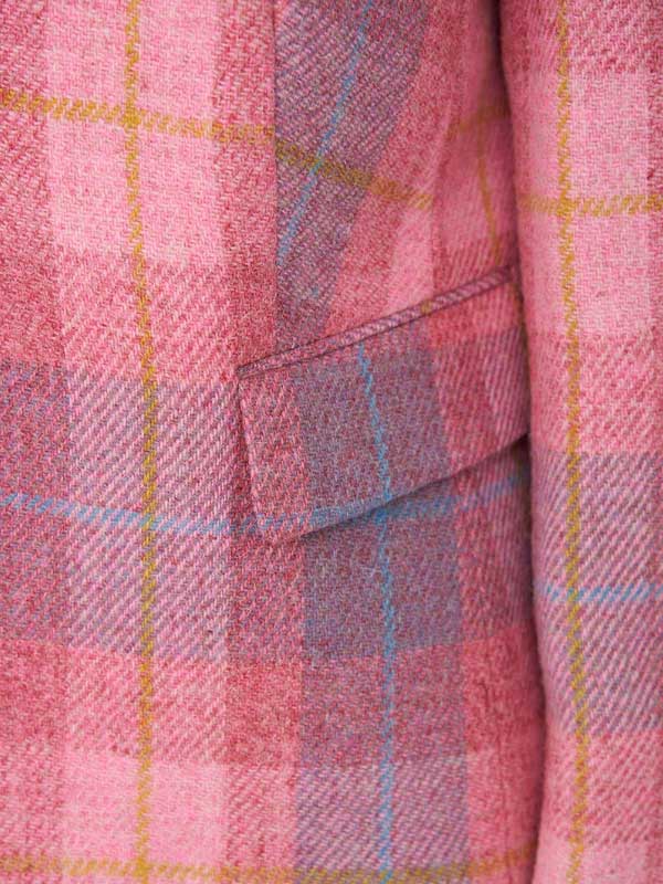 Harris Tweed Dames Blazer "LadiesClub" in Rose Punk Check