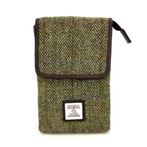 Harris Tweed Mini Crossbody Bag in Country Green
