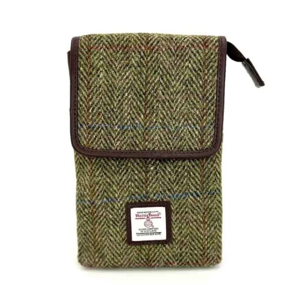 Harris Tweed Mini Crossbody Bag in Country Green