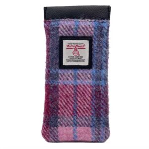 Harris Tweed Glasses Sleeve in Pastel Pink