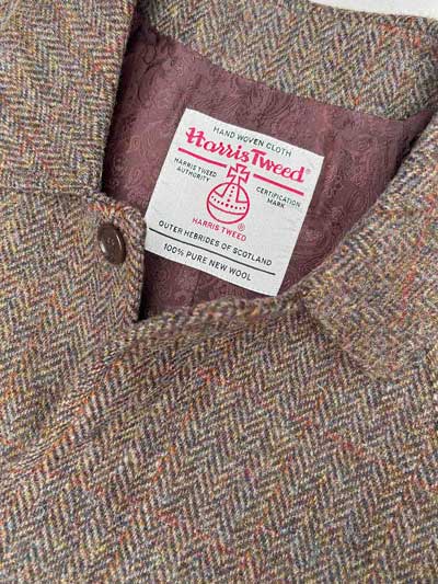 Harris Tweed Overjas Raglan, Brown