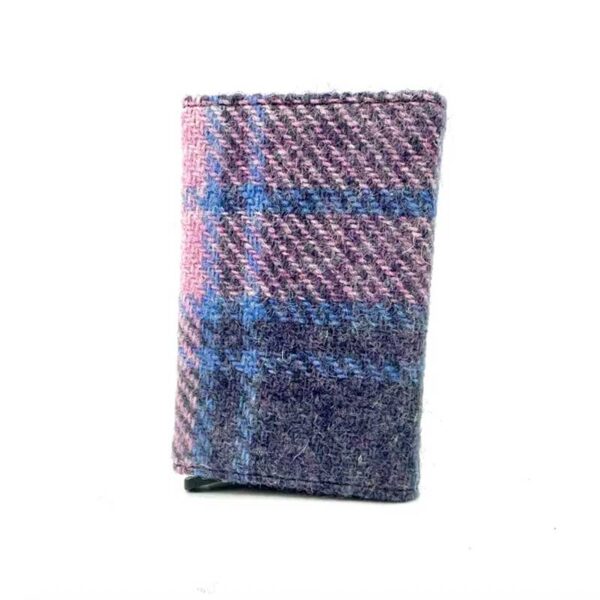 Harris Tweed Pop Up Card Holder In Pastel Pink
