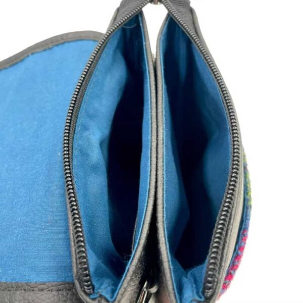 Harris Tweed Mini Crossbody Bag in Blue/Brown Check