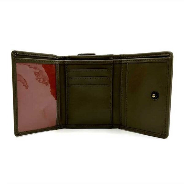 Harris Tweed Trifold Purse In Maple