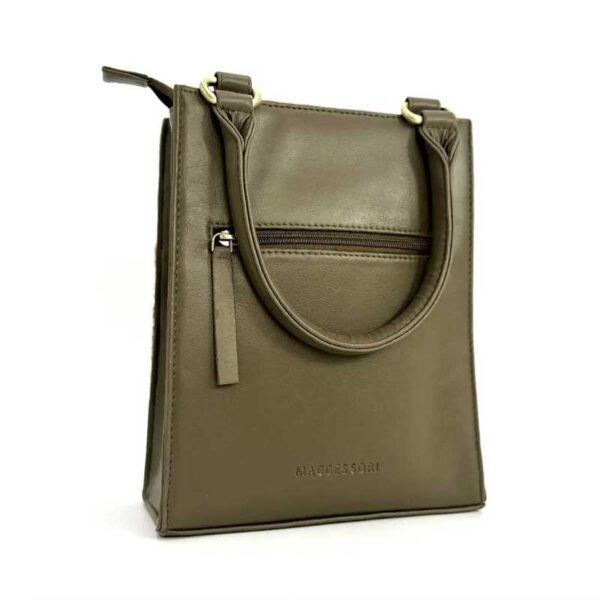 Harris Tweed Quilt Mini Tote Bag In Maple
