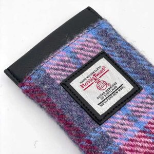 Harris Tweed Glasses Sleeve in Pastel Pink