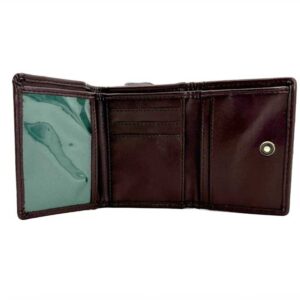 Harris Tweed Trifold Purse In Country Green