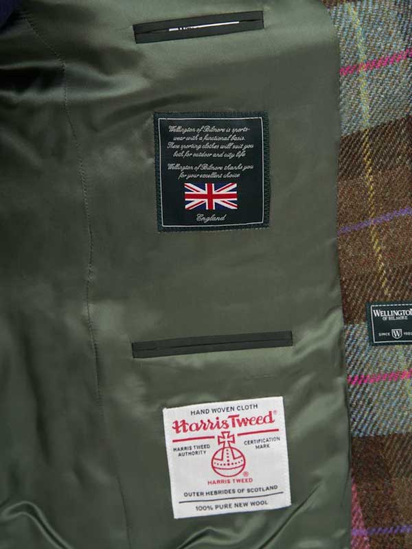 Harris Tweed Jacket "London" In Tartan Check