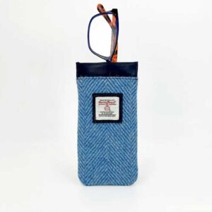 Harris Tweed Glasses Sleeve in Sky Blue