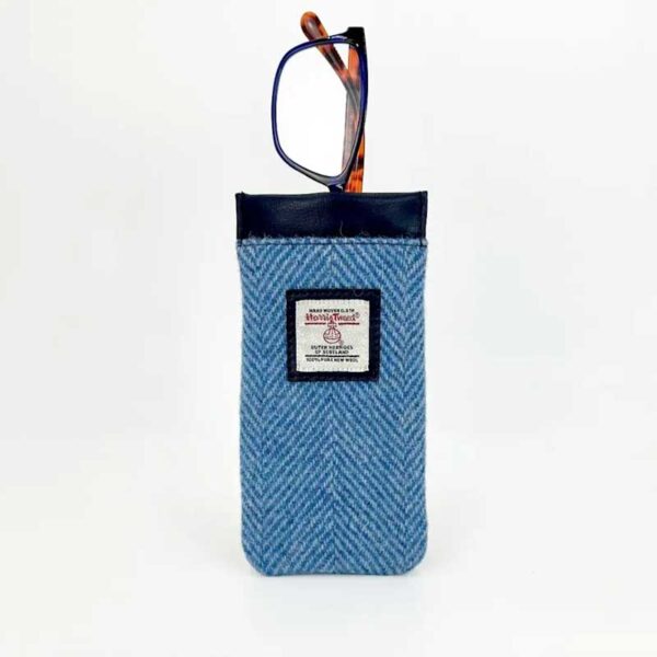 Harris Tweed Glasses Sleeve in Sky Blue