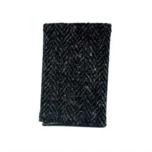 Harris Tweed Pop Up Card Holder In Charcoal