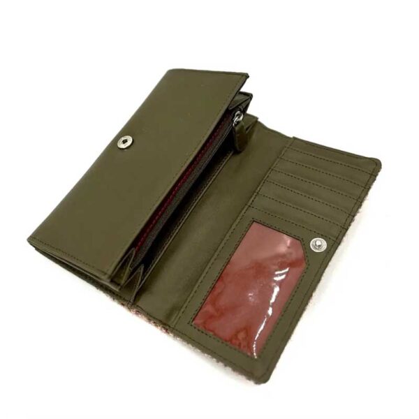 Harris Tweed Ladies Envelope Purse In Maple
