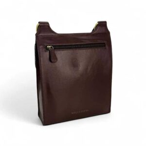 Harris Tweed Satchel Bag In Blue/Brown Check