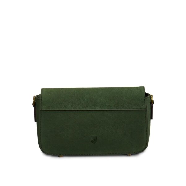 Harris Tweed Clutch, The Caithness, Islander, Dark Green Herringbone