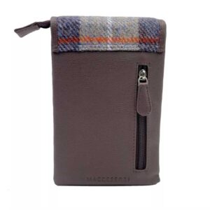 Harris Tweed Mini Crossbody Bag in Blue/Brown Check
