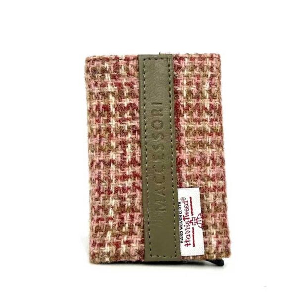 Harris Tweed Pop Up Card Holder In Maple