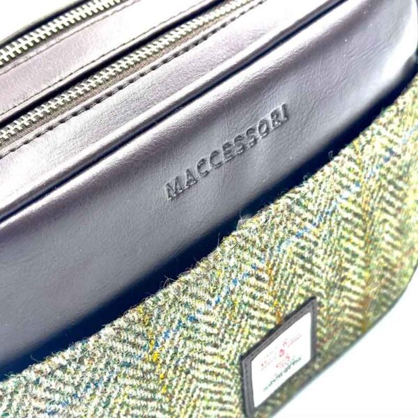 Harris Tweed Camera Bag In Country Green