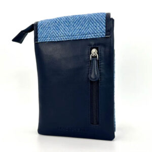 Harris Tweed Mini Crossbody Bag in Sky Blue