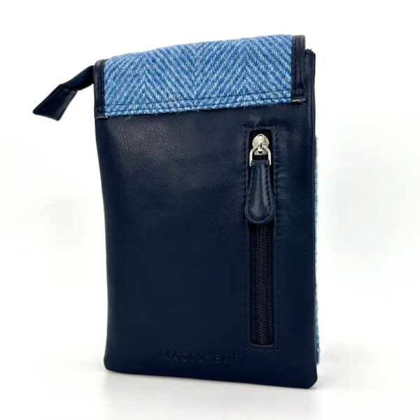 Harris Tweed Mini Crossbody Bag in Sky Blue