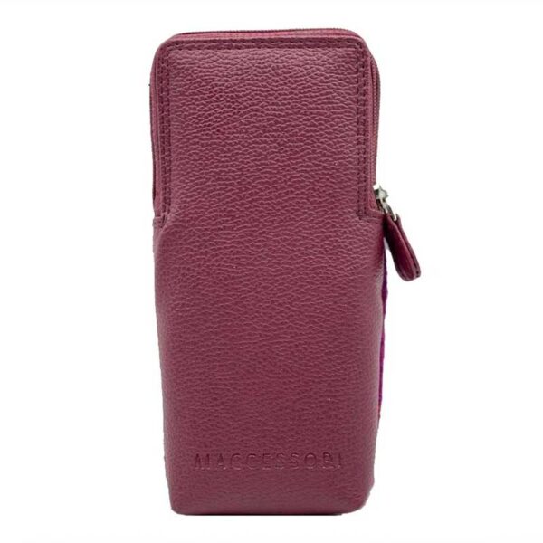 Harris Tweed Double Glasses Sleeve in Purple Check
