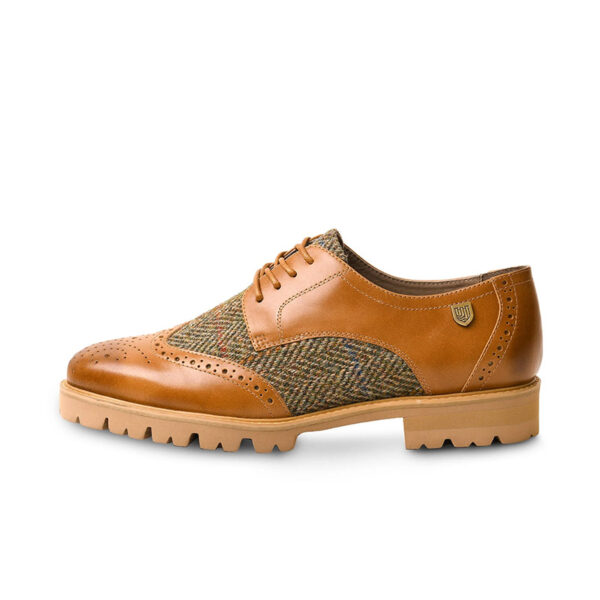 Harris Tweed The Ladies Harris Classic Shoe Chestnut