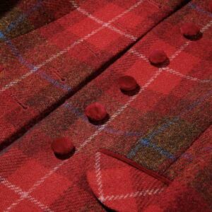 Harris Tweed Dames Jas Amy - Red Tartan