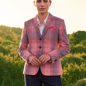 Harris Tweed Dames Blazer "LadiesClub" in Rose Punk Check