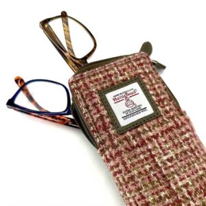 Harris Tweed Double Glasses Sleeve in Maple