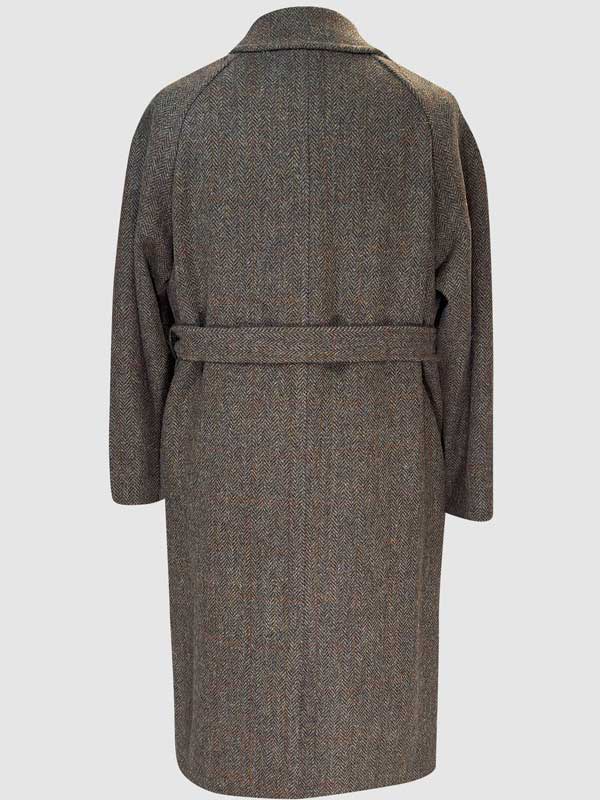 Harris Tweed Overjas Raglan, Brown
