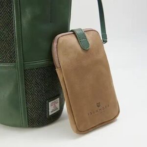 Harris Tweed Clutch, The Orlagh, Islander, Dark Green Herringbone