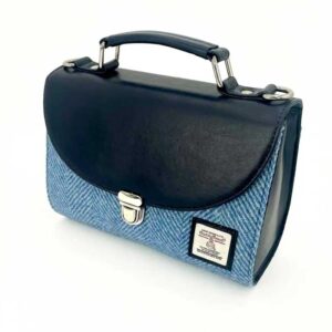 Harris Tweed Mini Day Bag In Sky Blue