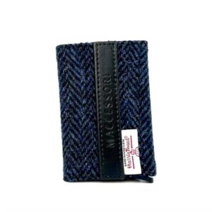 Harris Tweed Pop Up Card Holder In Blue