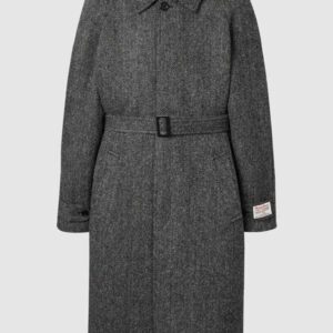 Harris Tweed Overjas Raglan, Charcoal