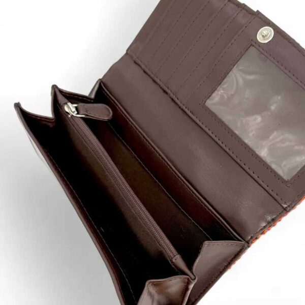 Harris Tweed Ladies Envelope Purse In Blue/Brown Check
