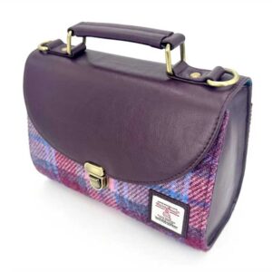 Harris Tweed Mini Day Bag In Pastel Pink