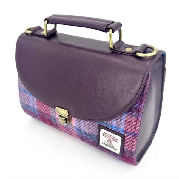 Harris Tweed Mini Day Bag In Pastel Pink