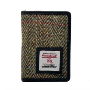 Harris Tweed Card Holder In Country Green